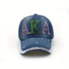 Unisex Sunshade Baseball Cap with Artificial Diamond