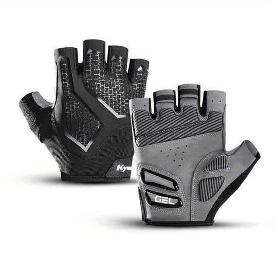 Half Finger Cycling Gloves Liquid Silicone Shock Absorbing