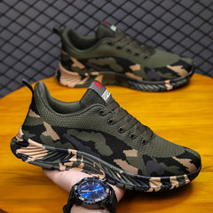 Women's Camo Sneakers Breathable Low Top Hiking Shoes