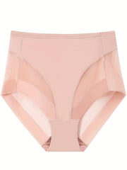4pcs Mesh Stitching Briefs Comfy & Breathable Intimates Panties
