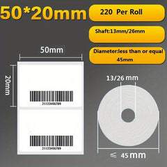 Heat Sensitive Adhesive Label Paper Small Roll Core Portable Handheld Printer