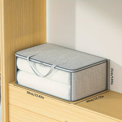Large Capacity Storage Bag With Handles Portable Non-woven Fabric Clothes Organ