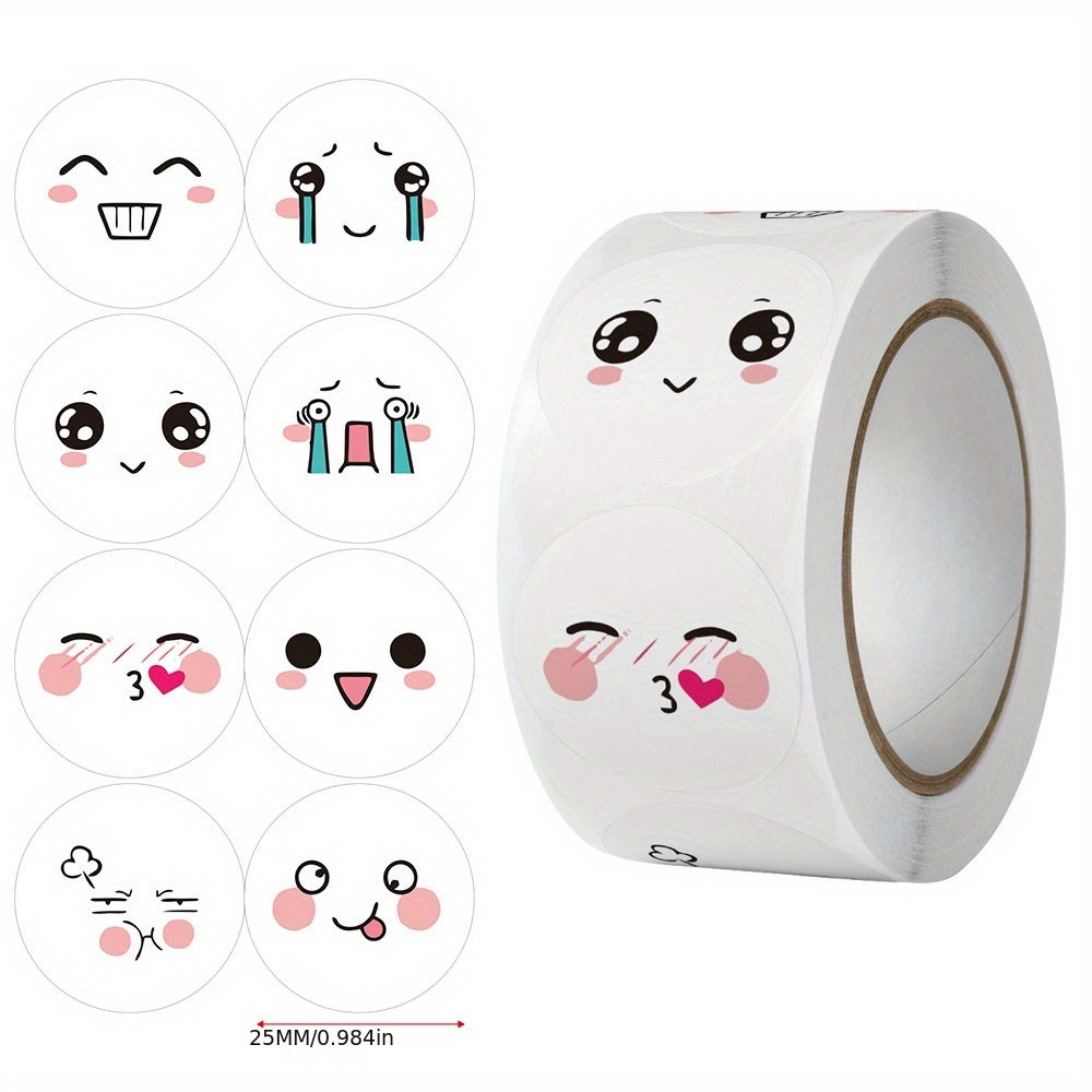 500pcs Funny Expression Toys Happy Face Stickers For Teachers & Kids