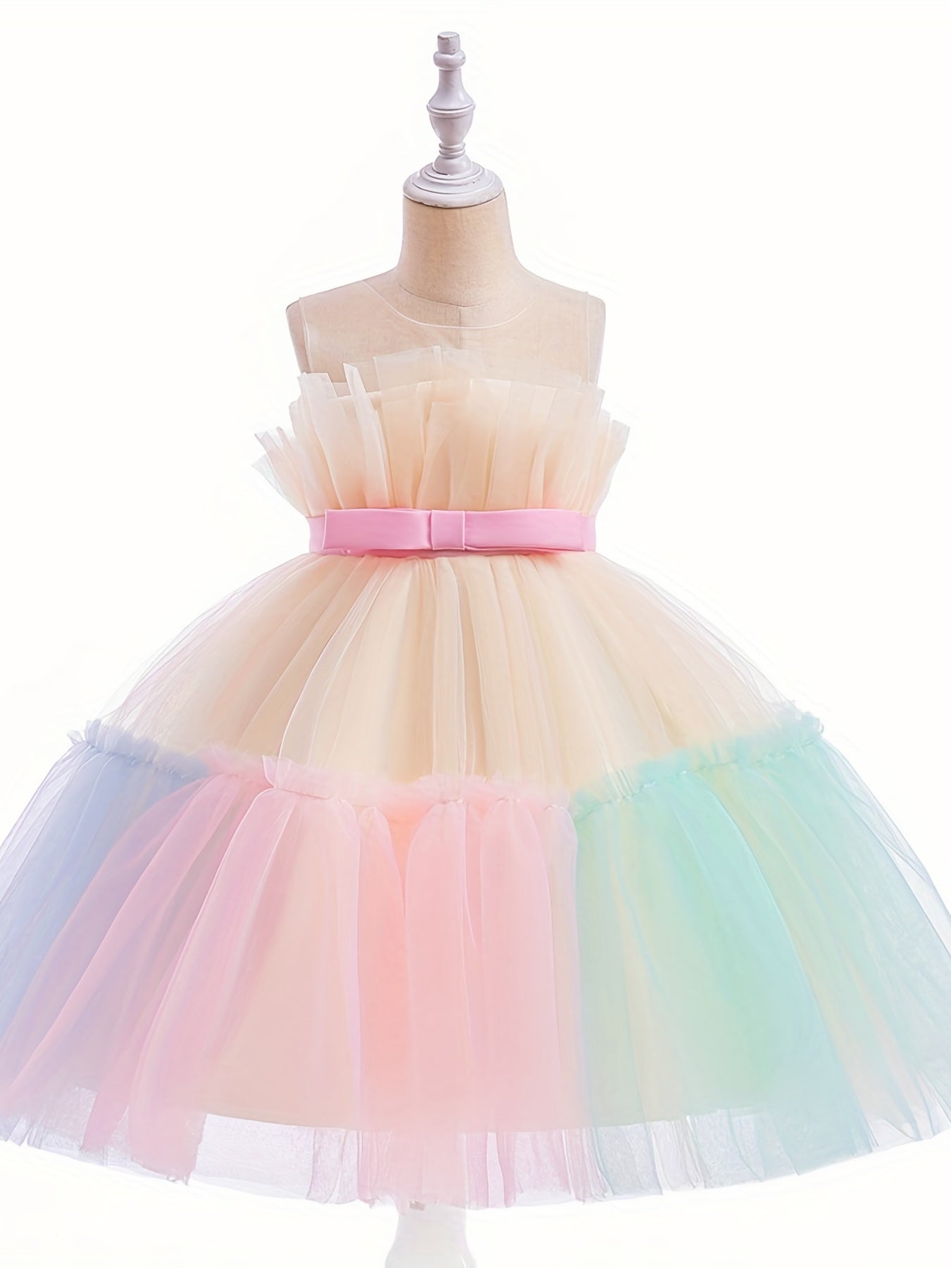 Girls' Mesh Ball Gown Princess Dress