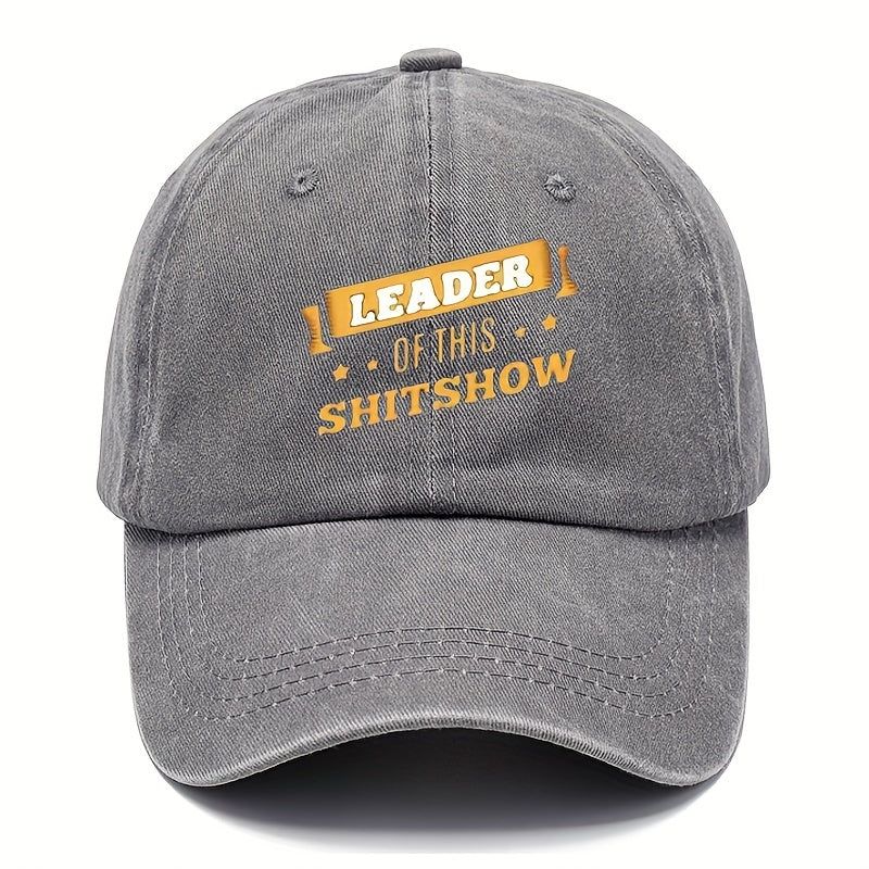 Washed Cotton Printed Letter Baseball Cap Soft Sun Hat for Men and Women