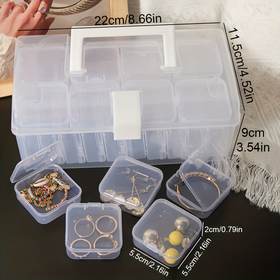 28pcs Handicraft Storage Box Portable Organizer Container Multifunctional Case