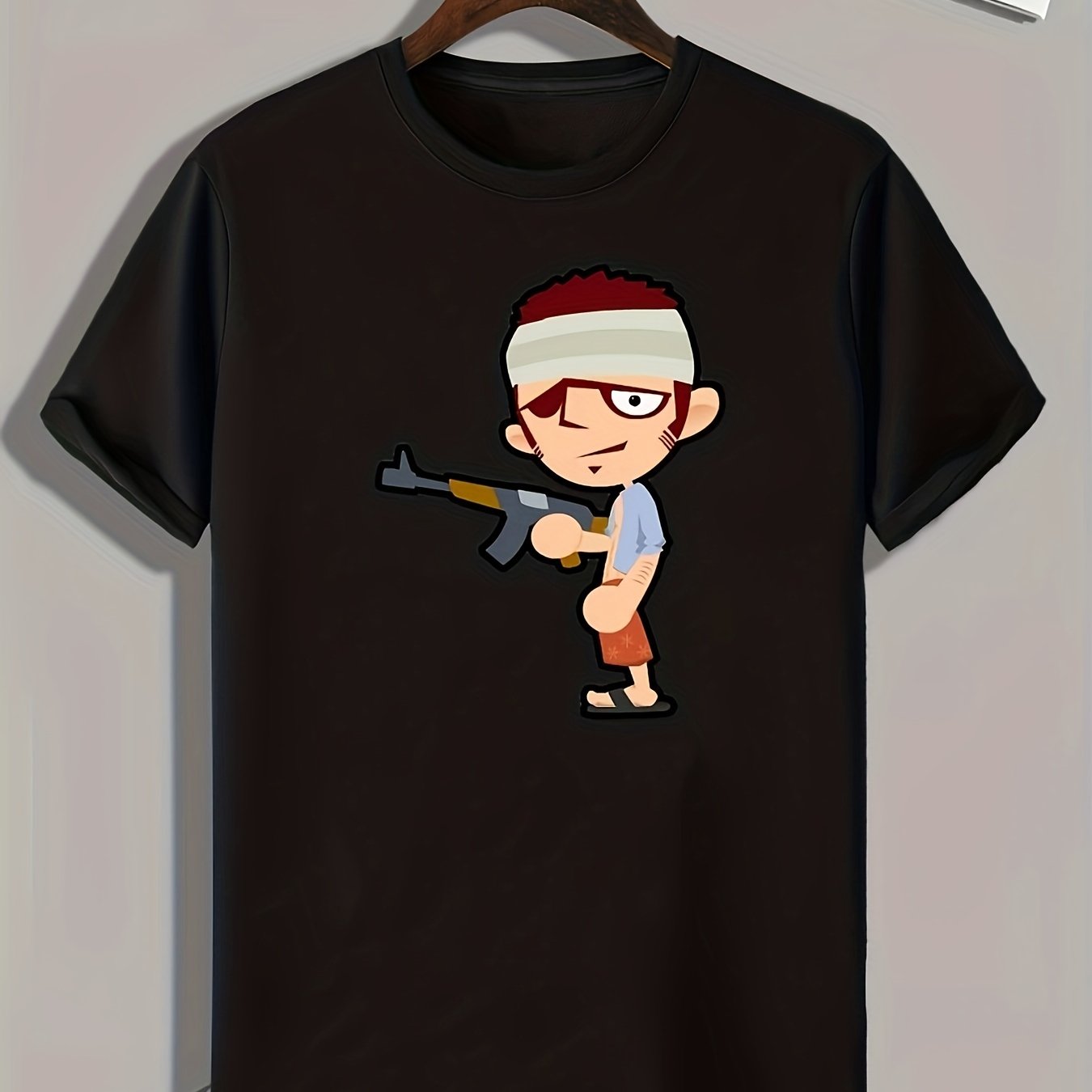 Injured Soldier Print Men's Graphic T shirt Casual Comfy Tees For Summer