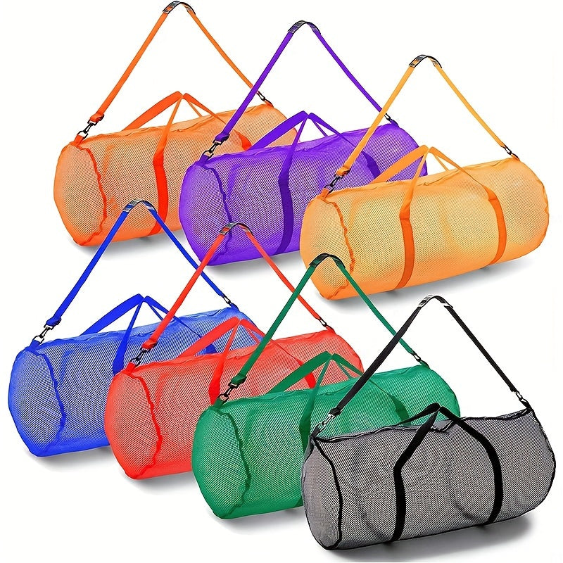 Large Mesh Beach Tote Bag Heavy Duty Football Storage Washable Travel Bag