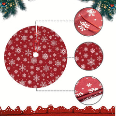 Red Christmas Tree Skirt Xmas Decoration Indoor Outdoor Holiday Decor