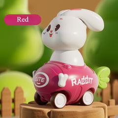 Durable Plastic Rabbit Toy Car Anti Fall Wear Resistant 5 Colors