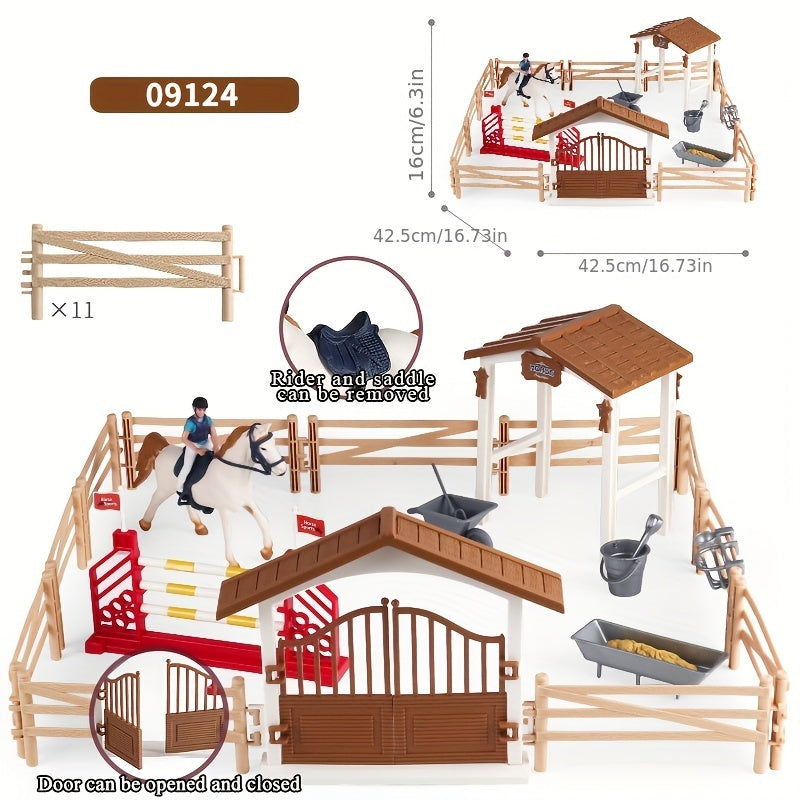 Equestrian Horse Hurdle Set Tabletop Toy Children Halloween Christmas Gift