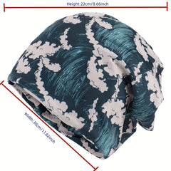 Boho Print Beanie Elastic Neck Gaiter Casual Skull Cap Unisex Hip Hop Chemo Hat