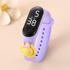 Cartoon Sun Bow Decor LED Silicone Watch For Kids