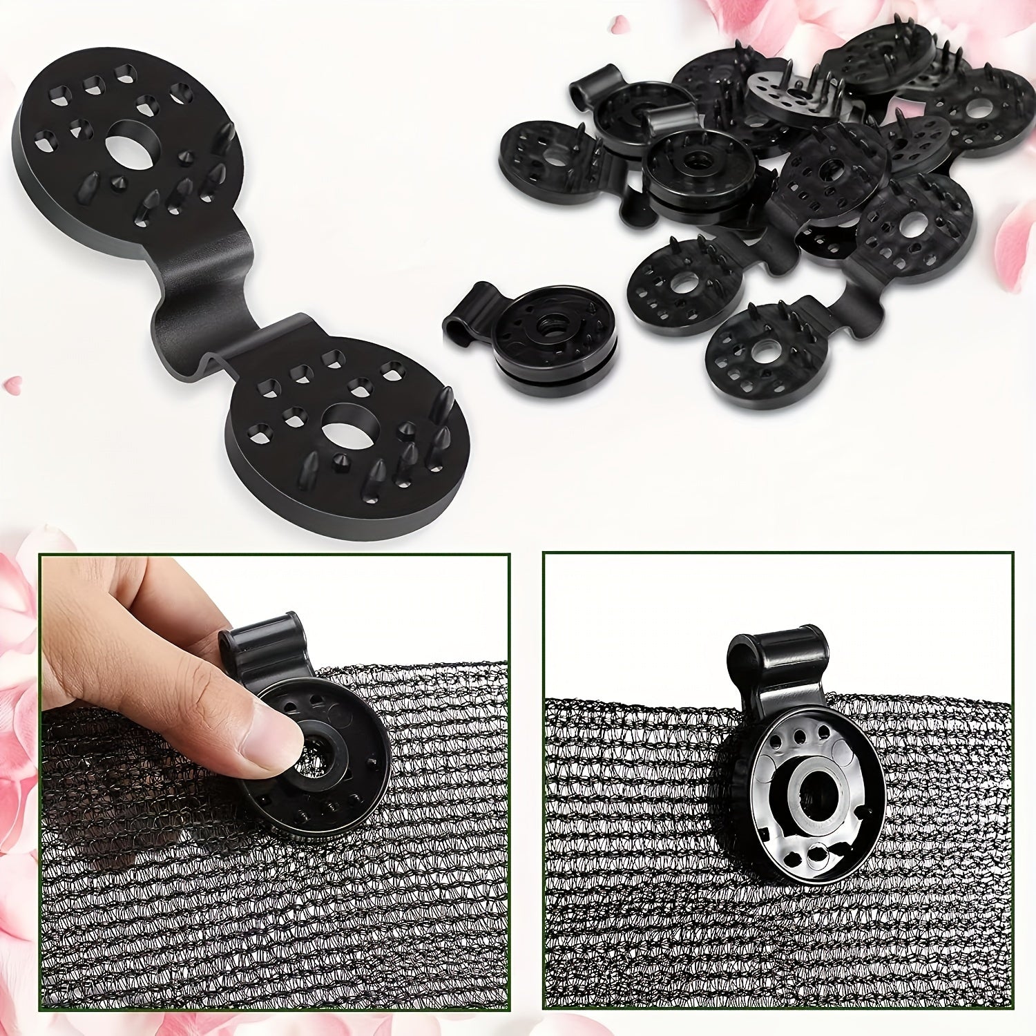 10pcs Net Fixed Clips Sunshade Gardening Net Clips Camping Tent Awning Clamp