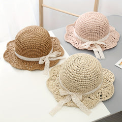 Sunshade Straw Hat for Kids 2-5 Years Old