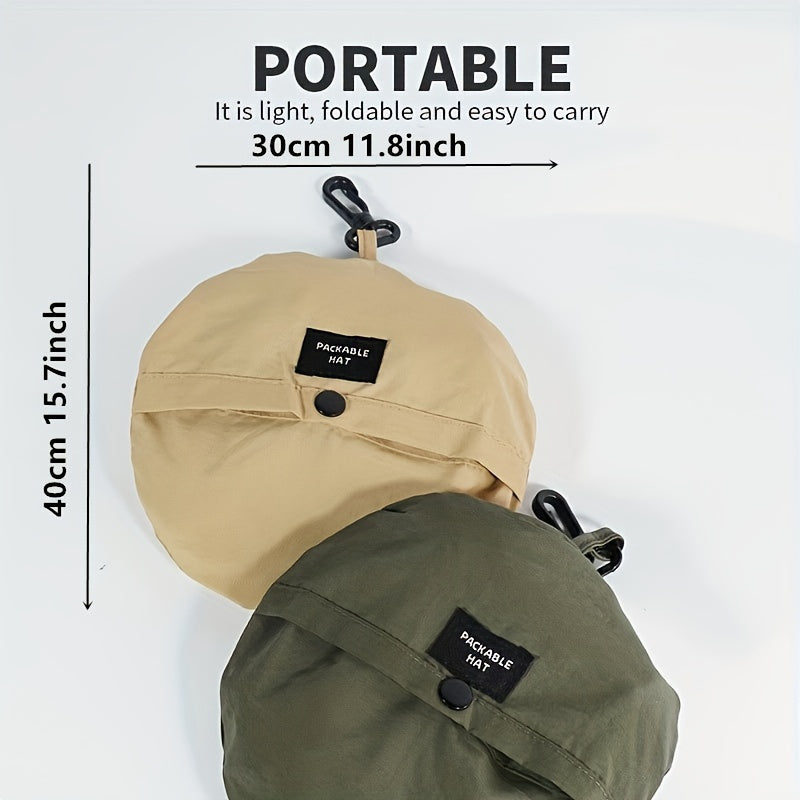 Foldable Portable Waterproof Quick-drying Polyester Hat