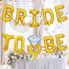 10pcs BRIDE TO BE Aluminum Film Balloon Set Wedding Proposal Party Decoration