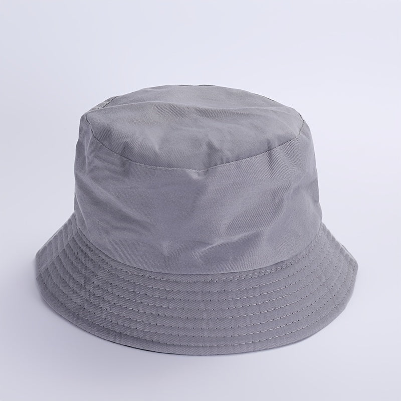 Polyester Cotton Double Sided Bucket Hat Unisex Sun Protection DIY Foldable Hat