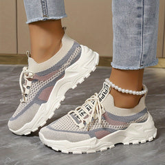 Women's Block Knit Platform Running Shoes