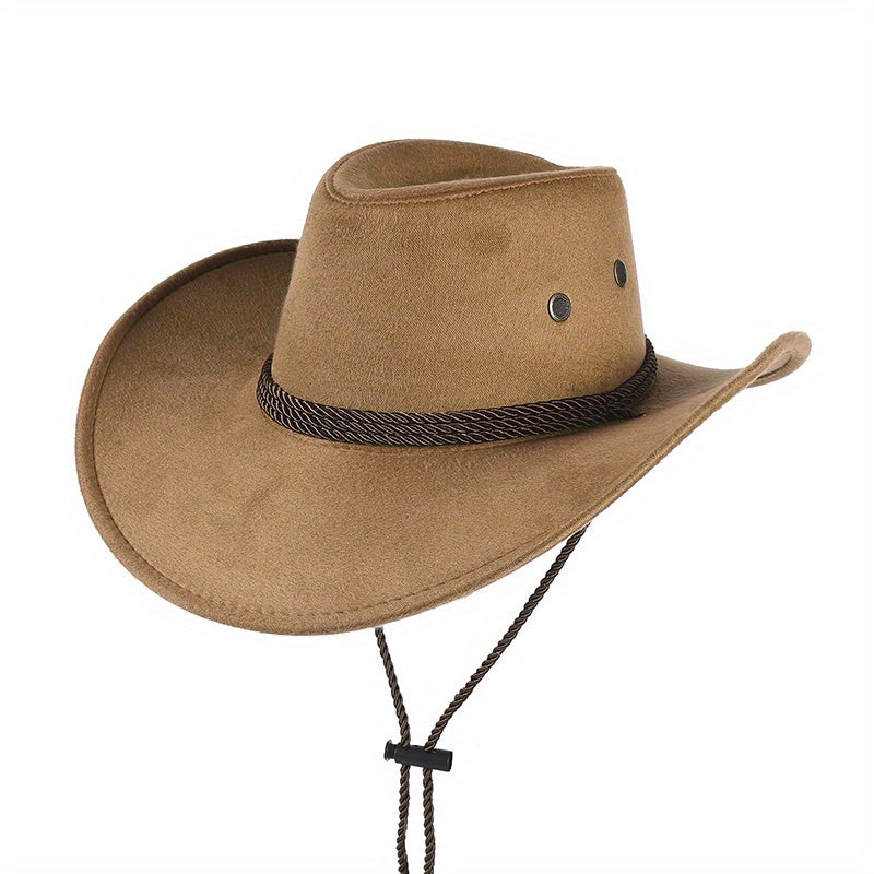 Western Vintage Cowboy Cowgirl Hats Classic Solid Jazz Fedora Cap