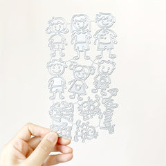1pc Small Human Mold DIY Metal Embossing Scrapbooking Cutting Mold