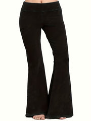 Flared Leg High Waist Long Pants Casual Women's Clothing