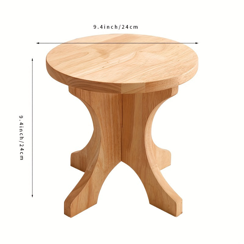Wooden Stool Shoe Changing Stool Solid Wood Small Stool Round Stool