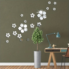 18pcs 6.1" Acrylic Flowers Adhesive Home Decoration Indoor Outdoor