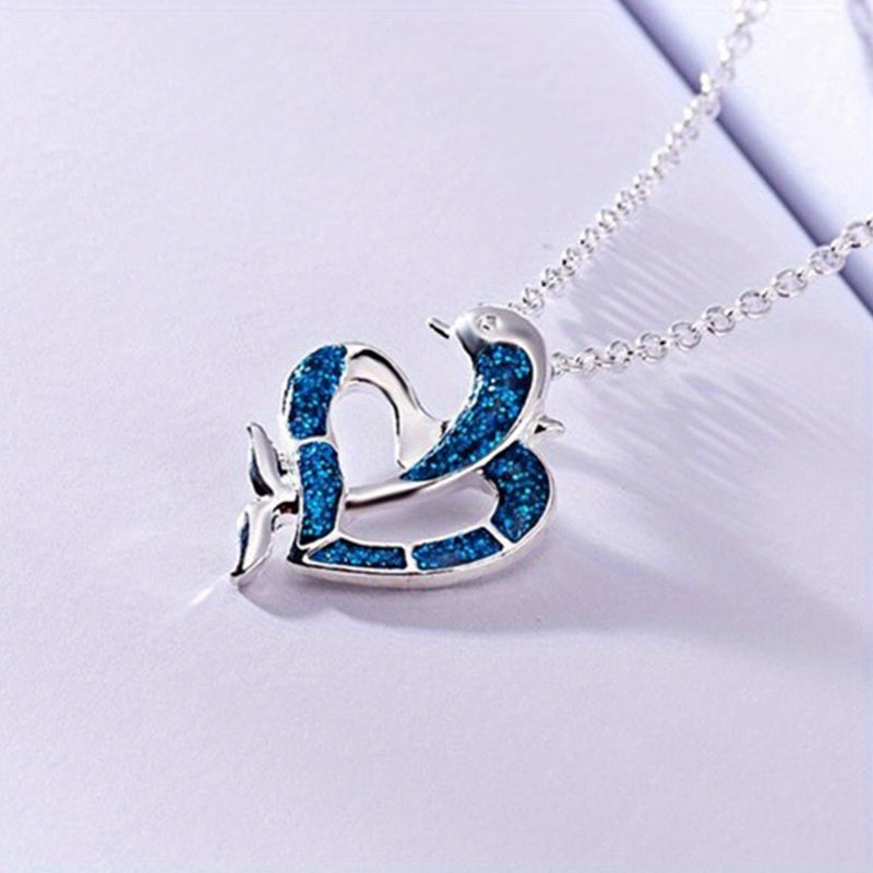 Girl's Love Dolphin Necklace Pendant Fairy Necklace Pendant Jewelry