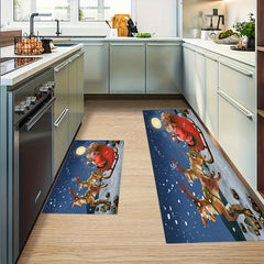 1pc Christmas Decorative Rug Hand Washable Carpet