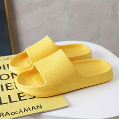 Women's Solid Slides Soft Sole Pillow Slides Lightweight Shower Shoes
