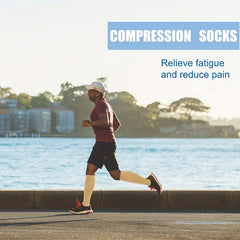 4 Pairs Knee High Compression Socks 15-20 mmHg Support for Women and Men