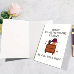 Funny Love Card For Him Her - Anniversary Card - Birthday Card - Set of 2