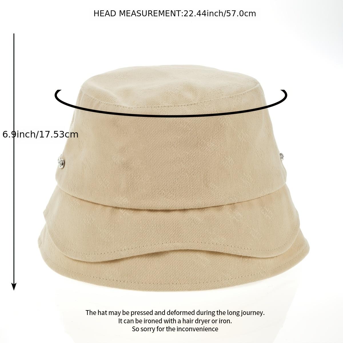 Double Layer Solid Fisherman Hat Unisex Bucket Hat