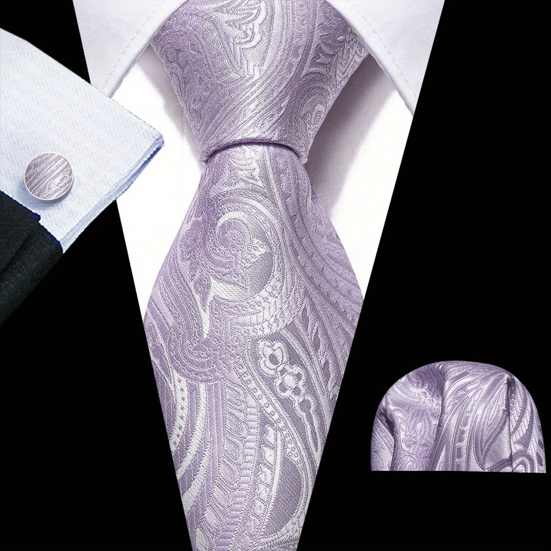 Mens Paisley Necktie Silk Western Dress Tie For Wedding