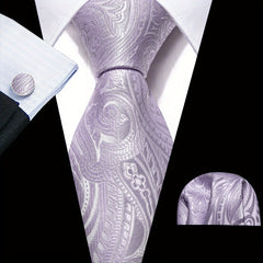 Mens Paisley Necktie Silk Western Dress Tie For Wedding