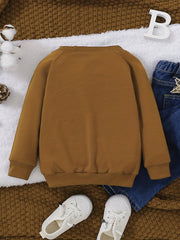 Letter Print Sweatshirt Toddler Baby Boys Casual Pullover Top
