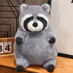 Gray Raccoon Plush Toy for Kids Home Decoration Halloween Gift