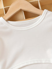 Girls 3pcs Casual Suit T Shirt & Camisole & Pants Set Kids Sports Leisure