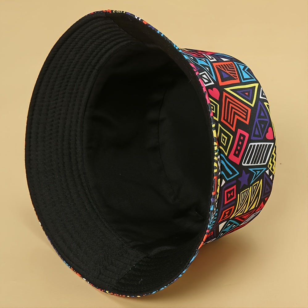 Classic Graffiti Windproof Couple Bucket Hat