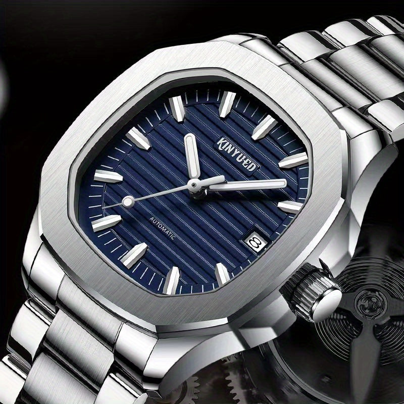 Boys Casual Mechanical Watch Stainless Steel Strap Waterproof