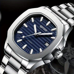 Boys Casual Mechanical Watch Stainless Steel Strap Waterproof