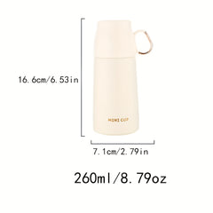 Mini Vacuum Flask Insulated Water Bottle Stainless Steel Cup Lid