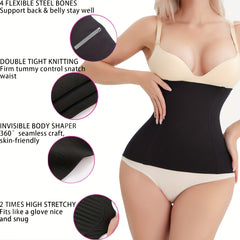 Seamless Steel Boned Women's Waist Trainer Tummy Control Slim Girdle Belt