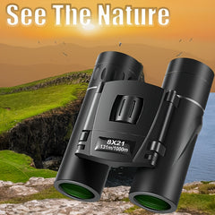 Compact Waterproof HD Binoculars for Travel, Mountaineering, Hiking