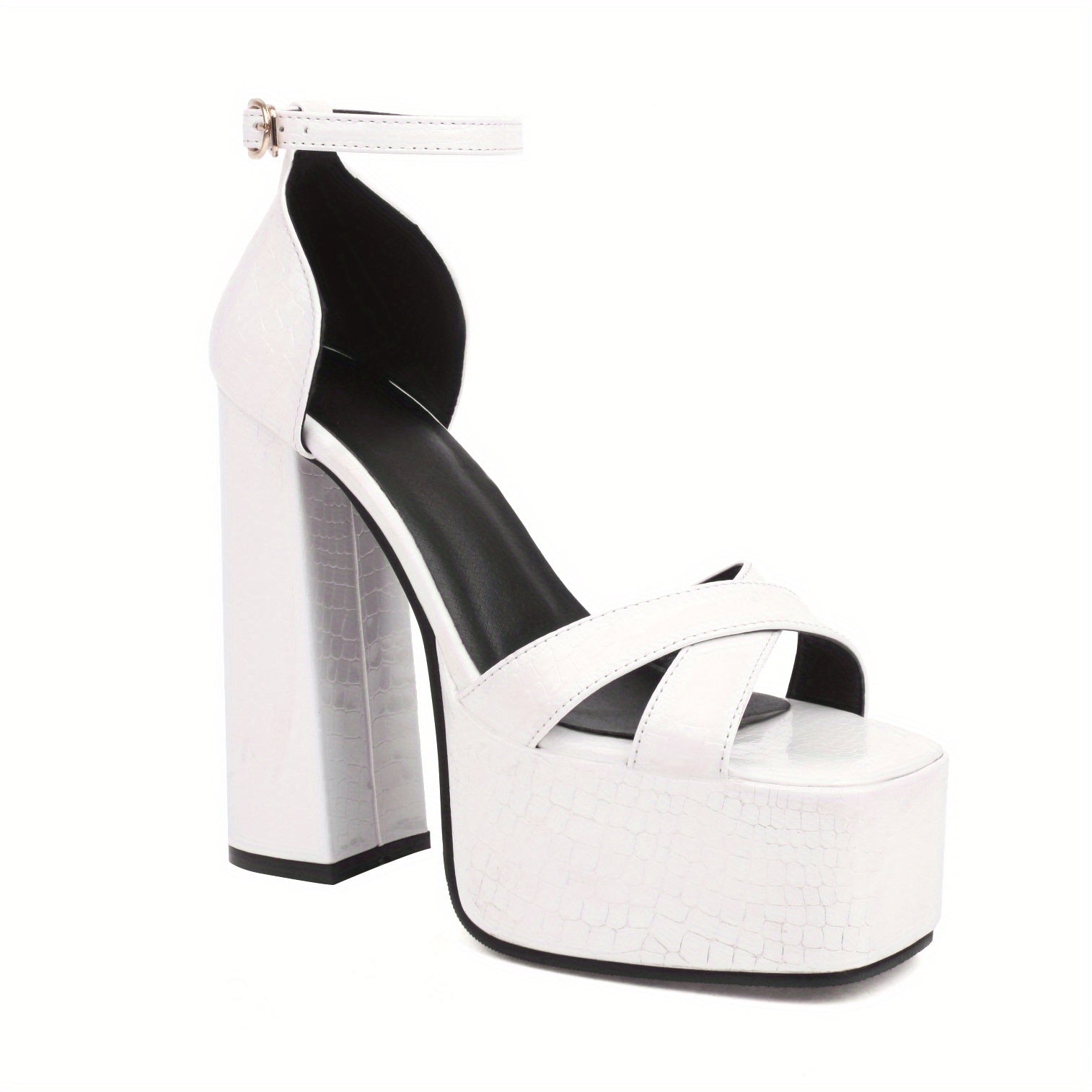 Women's Block Heel Square Toe Pumps