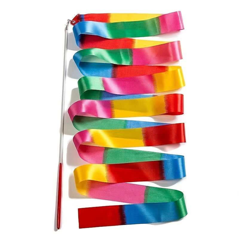 380cm Gymnastic Dance Ribbon Colorful Dancing Ribbon With Handle
