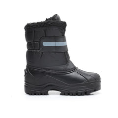 Boy's Warm Fleece Snow Boots High Top Cozy Non slip Plush Outdoor Hiking Shoes