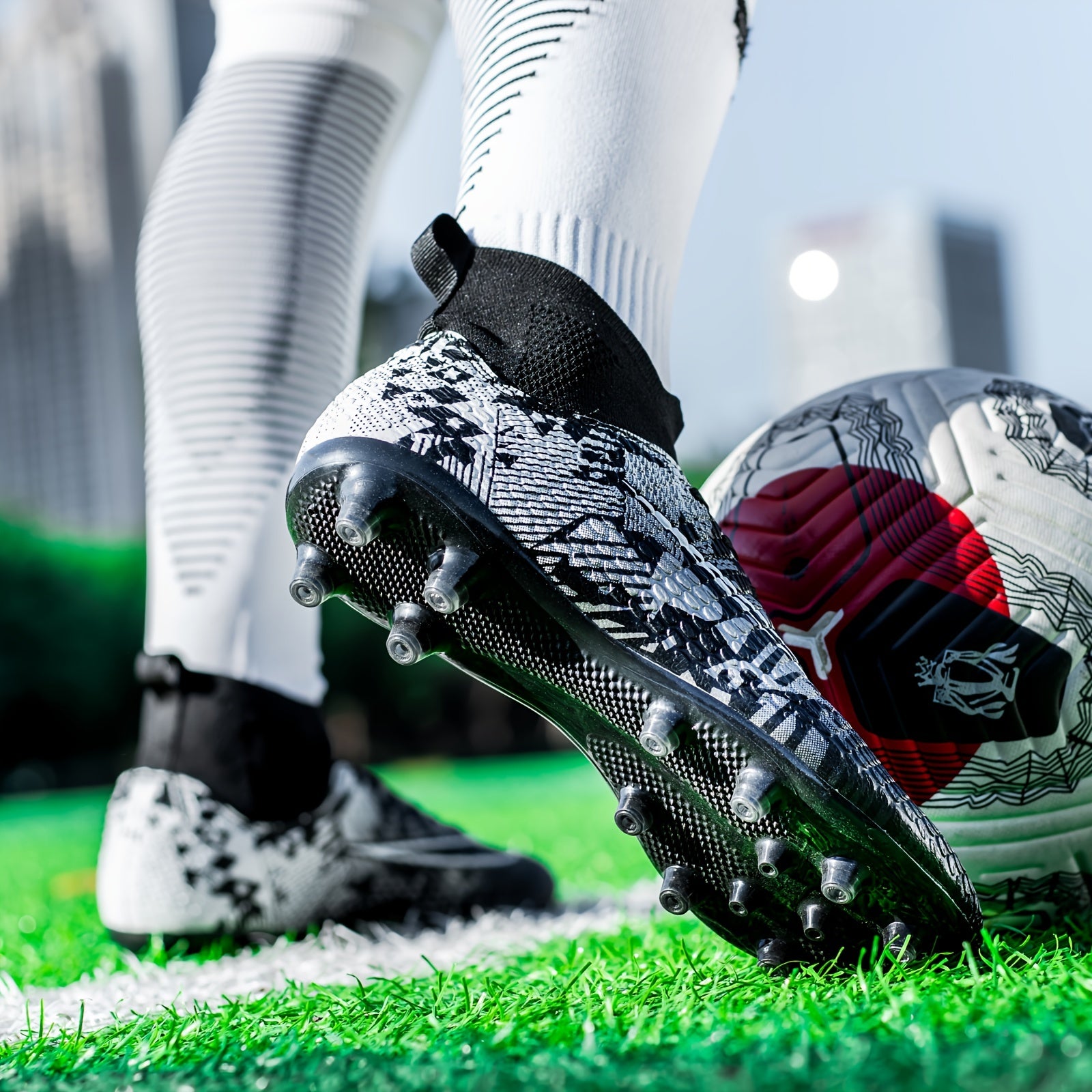 Boy's Non Slip AG Soccer Cleat Professional Outdoor Breathable Cleats