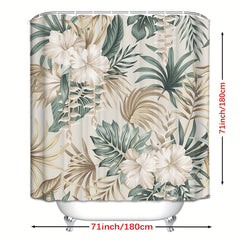 Tropical Leaves Plant Shower Curtain Fabric Shower Curtains For Bathroom